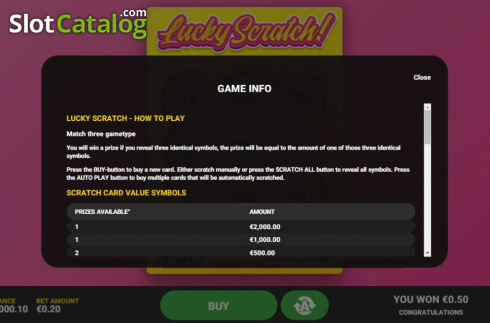 Скрин5. Lucky Scratch (Hacksaw Gaming) слот