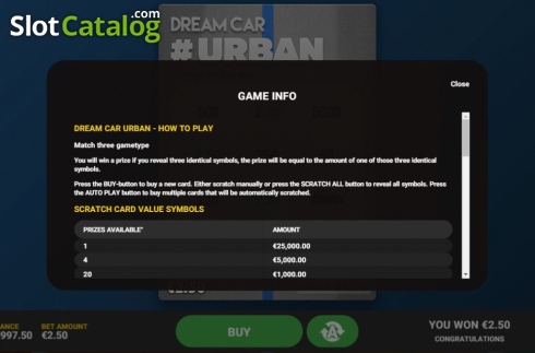 Скрин5. Dream Car Urban слот