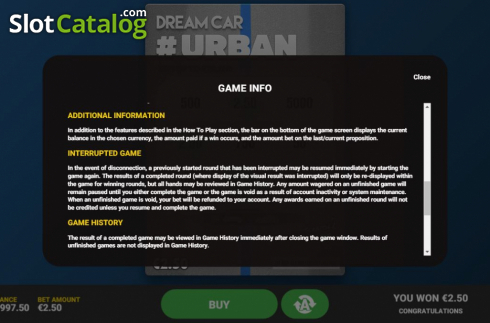 Скрин7. Dream Car Urban слот