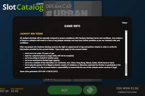 Скрин8. Dream Car Urban слот