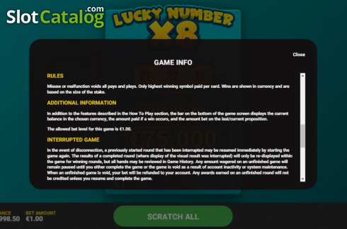 Скрин7. Lucky Number x8 слот