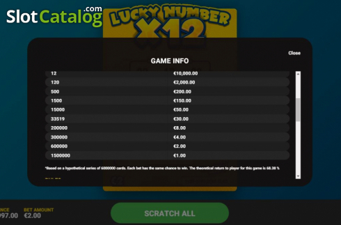 Скрин6. Lucky Number x12 слот