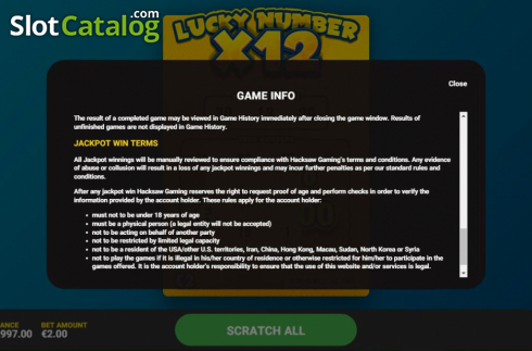 Скрин8. Lucky Number x12 слот