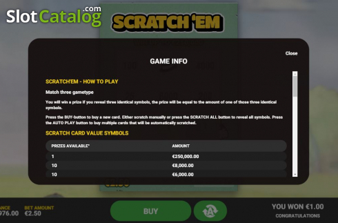 Скрин6. Scratch 'Em слот