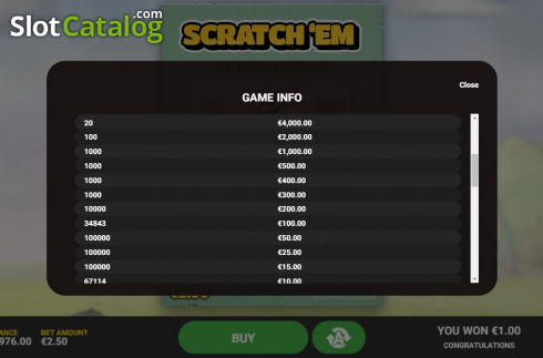 Скрин7. Scratch 'Em слот