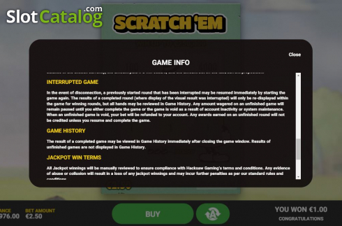 Скрин9. Scratch 'Em слот