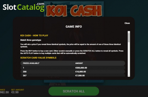 Скрин6. Koi Cash слот