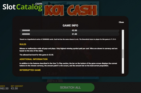 Скрин8. Koi Cash слот