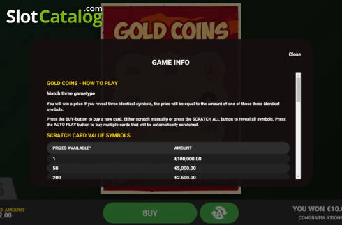 Скрин6. Gold Coins слот