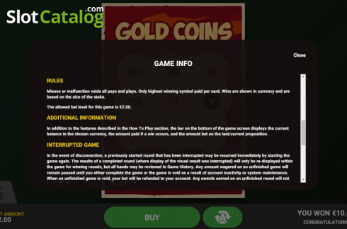 Скрин8. Gold Coins слот