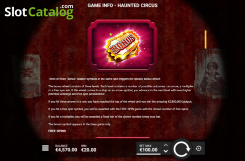 Скрин8. Haunted Circus слот