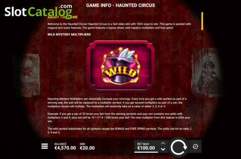 Скрин7. Haunted Circus слот