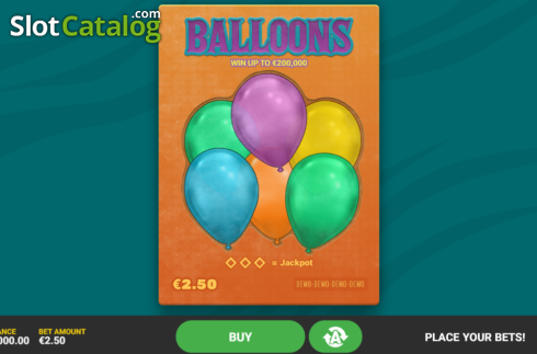 Скрин2. Balloons слот