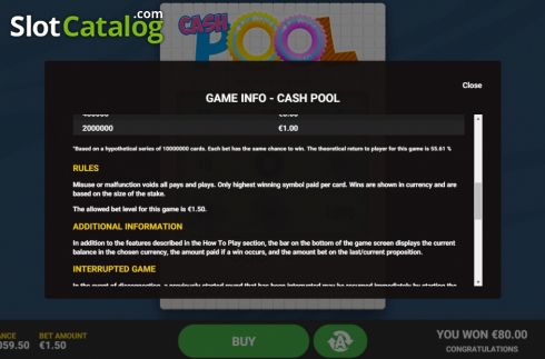 Скрин9. Cash Pool слот