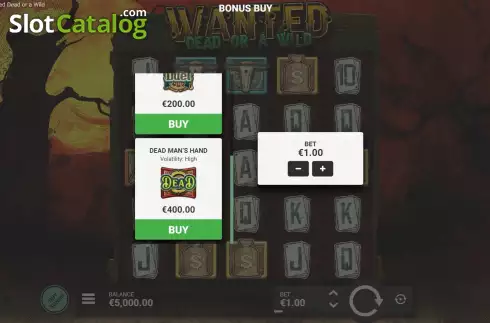 Скрин6. Wanted Dead or a Wild слот