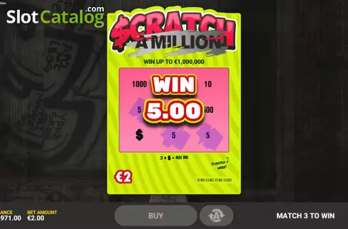Скрин3. Scratch A Million слот