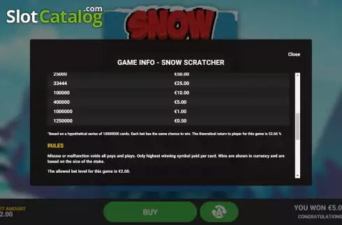 Скрин6. Snow Scratcher слот