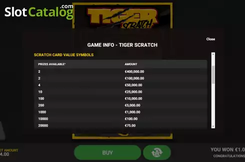 Скрин5. Tiger Scratch слот