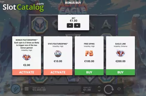 Скрин4. Alpha Eagle слот