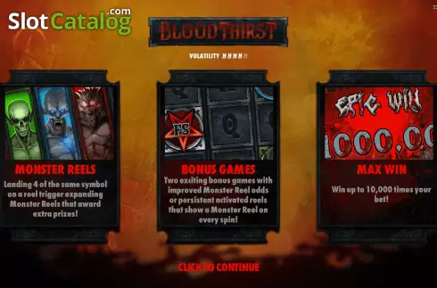 Скрин2. Bloodthirst слот
