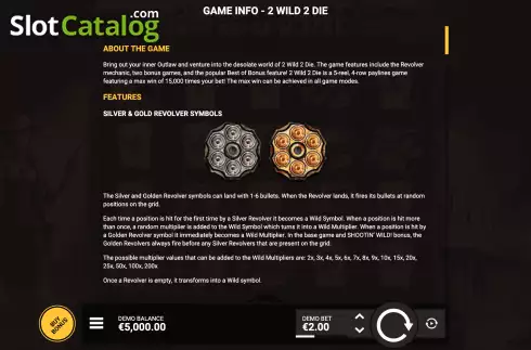 Скрин8. 2 Wild 2 Die слот