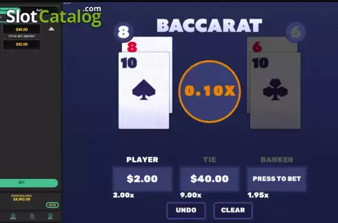 Скрин3. Baccarat (Hacksaw Gaming) слот
