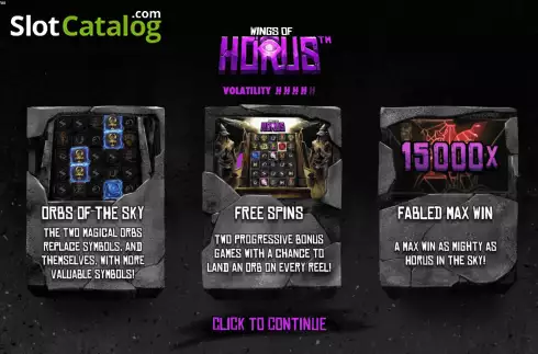 Скрин2. Wings of Horus слот