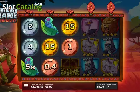Скрин3. Great Game Serengeti слот