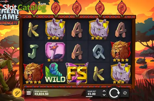 Скрин2. Great Game Serengeti слот