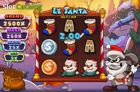 Скрин3. Le Santa Hold & Win слот