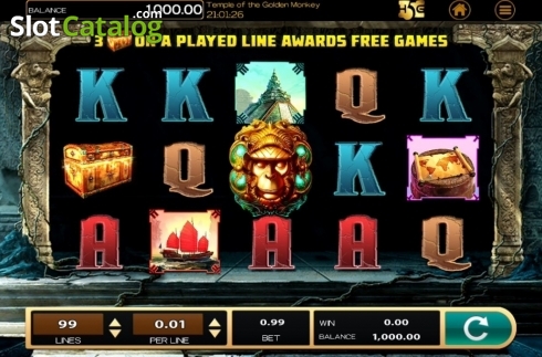 Скрин2. Temple of the Golden Monkey слот