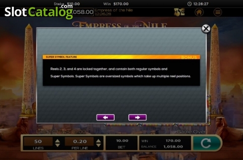 Скрин9. Empress of the Nile слот