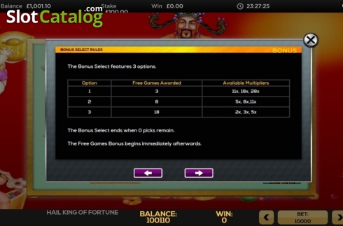Скрин6. Hail King of Fortune слот