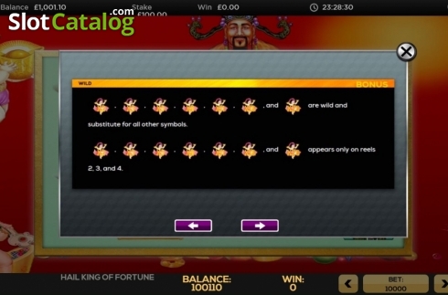 Скрин9. Hail King of Fortune слот