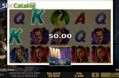 Скрин5. Jenson Matlock and the Gold Peacock слот