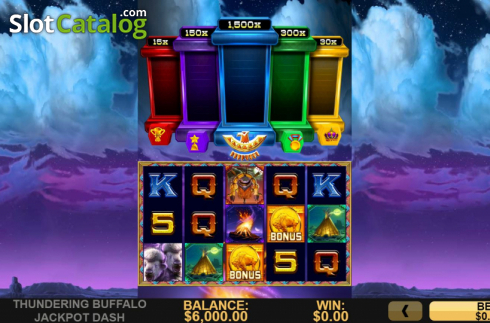 Скрин2. Thundering Buffalo: Jackpot Dash слот