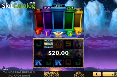 Скрин3. Thundering Buffalo: Jackpot Dash слот
