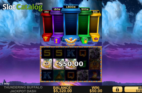 Скрин4. Thundering Buffalo: Jackpot Dash слот