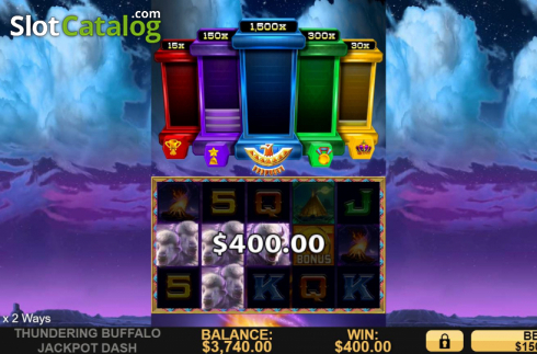 Скрин6. Thundering Buffalo: Jackpot Dash слот