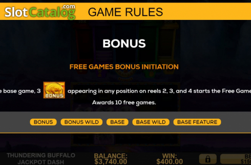 Скрин7. Thundering Buffalo: Jackpot Dash слот