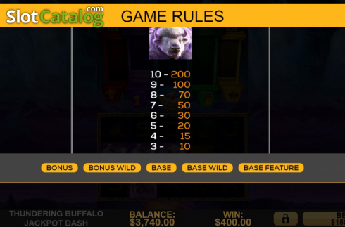 Скрин9. Thundering Buffalo: Jackpot Dash слот