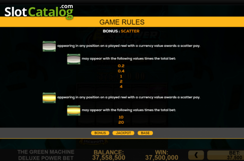 Скрин9. Green Machine Deluxe Power Bet слот