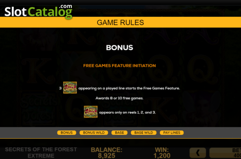 Скрин7. Secrets of the Forest Extreme слот