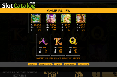 Скрин8. Secrets of the Forest Extreme слот
