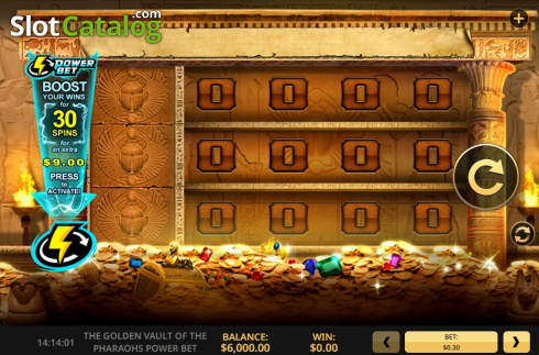 Скрин5. The Golden Vault Of The Pharaohs Power Bet слот