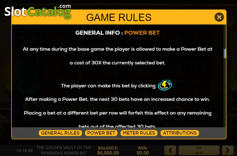 Скрин8. The Golden Vault Of The Pharaohs Power Bet слот