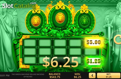 Скрин3. The Green Machine Deluxe Racking Up Riches слот