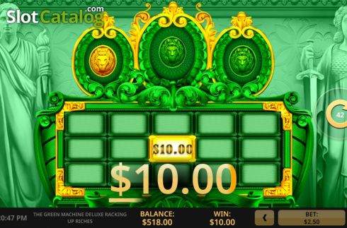 Скрин5. The Green Machine Deluxe Racking Up Riches слот