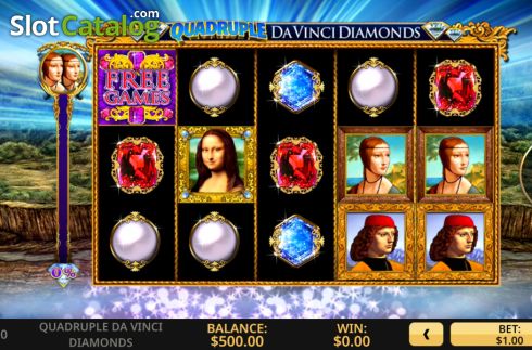 Скрин2. Quadruple Da Vinci Diamonds слот