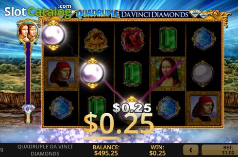 Скрин3. Quadruple Da Vinci Diamonds слот